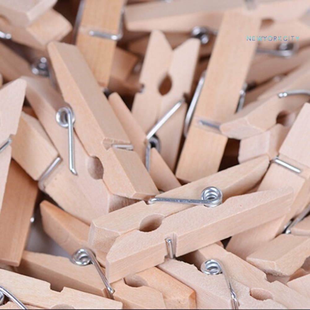 Set 100 Kẹp Gỗ Treo Ảnh Trang Trí