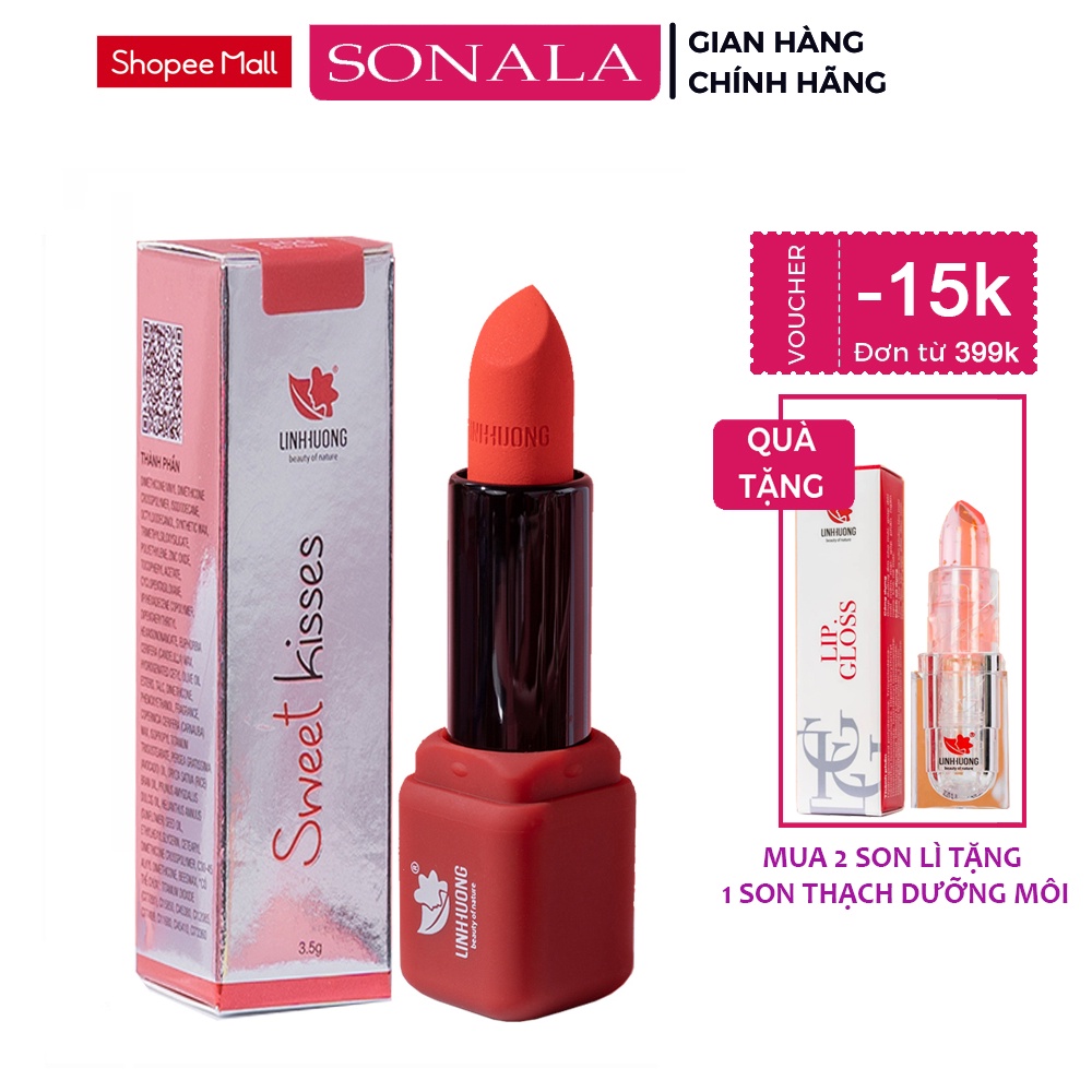 Son thỏi siêu lì Linh Hương Beauty Of Nature thuần chay màu đẹp kháng nước lâu trôi 3.5g