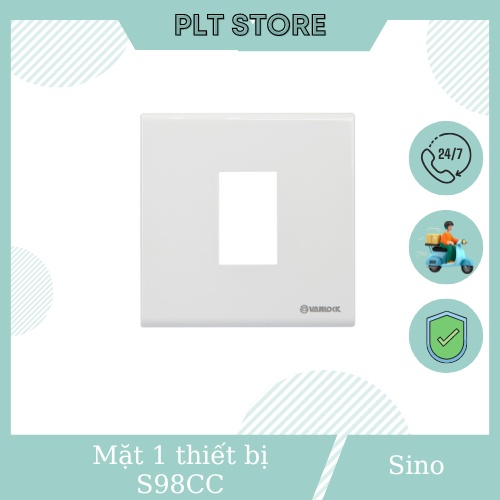 Mặt 1 thiết bị vuông ( Mặt 1 lỗ vuông ) S98CC1X Sino dòng S98CC