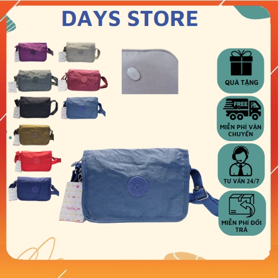 Túi Đeo Vai Kipling Mã KL163 Màu Trơn Chất Liệu Vải Dù Chống Nước, Có 4 Ngăn Để Đồ, Kích Thước 24x16x6cm