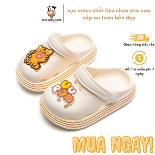 Dép sục cho bé - Dép sục cross Upum chất liệu nhựa eva bền đẹp cao cấp nhiều màu và hình dễ thương cho bé trai bé gái