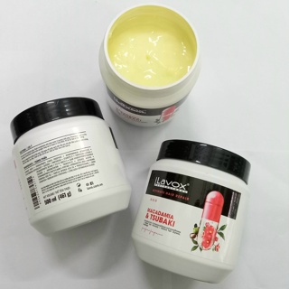 [500ml] kem hấp dầu ủ tóc Lavox maca tsubaki phục hồi tóc hư tổn nặng Collagen & Keratin Lavox