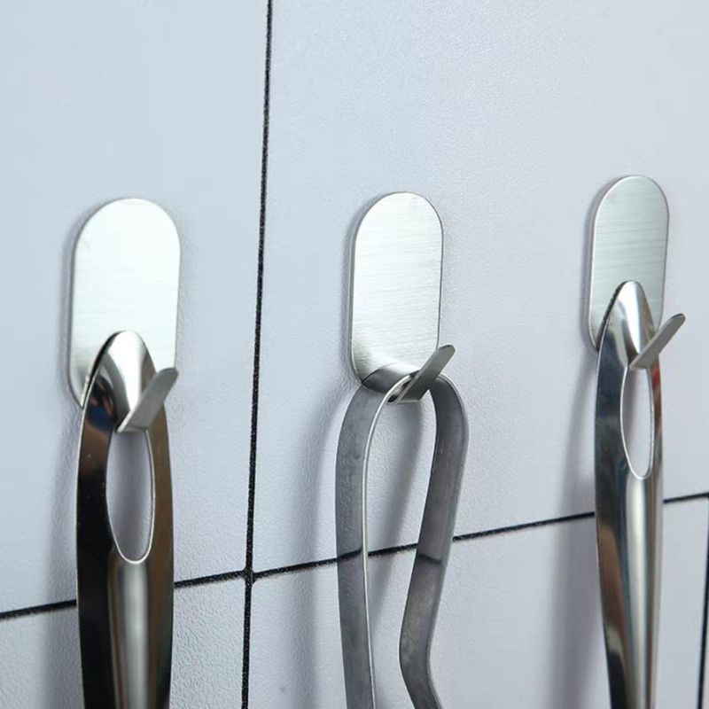 Bộ 10 móc treo đồ Inox South STD10 dán tường gạch men kính keo siêu dính