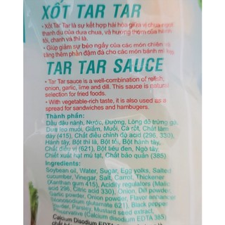 [Chai 300g] XỐT TAR TAR [VN] KEWPIE Tar Tar Sauce
