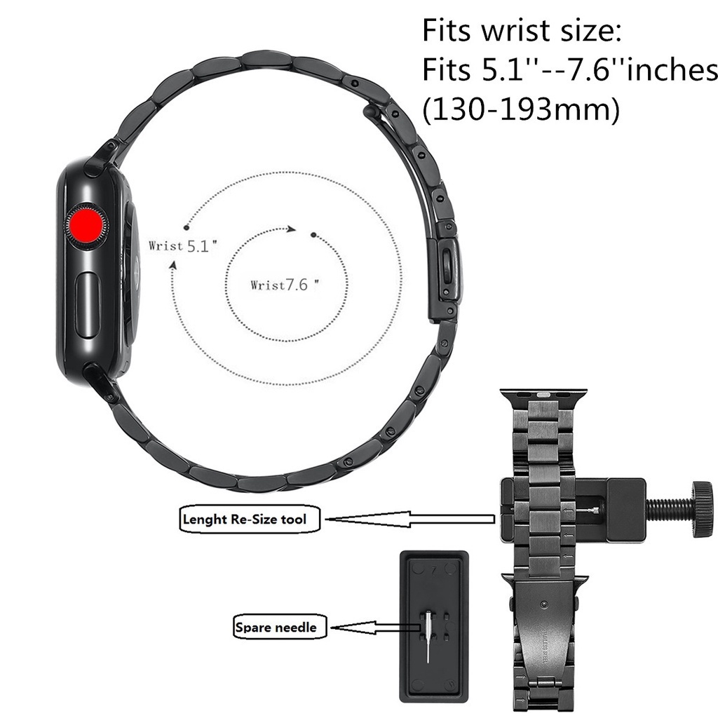Dây đeo đồng hồ thép không gỉ thay thế thích hợp cho Apple Watch 9 8 7 6 5 4 iWatch SE 41mm 45mm 40MM 44MM Series T500