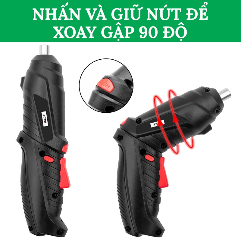 Máy Bắn Vít Mini 2 Chiều, Máy Khoan Mini Cầm Tay Không Dây Pin Sạc 1800mAh Tiện Dụng SONHOUSE