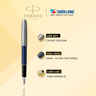 Bút máy cao cấp parker son sb metal blue ct tb-2146772 - thép không gỉ