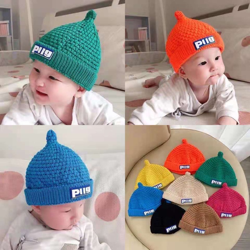mũ len trẻ em các màu dễ thương