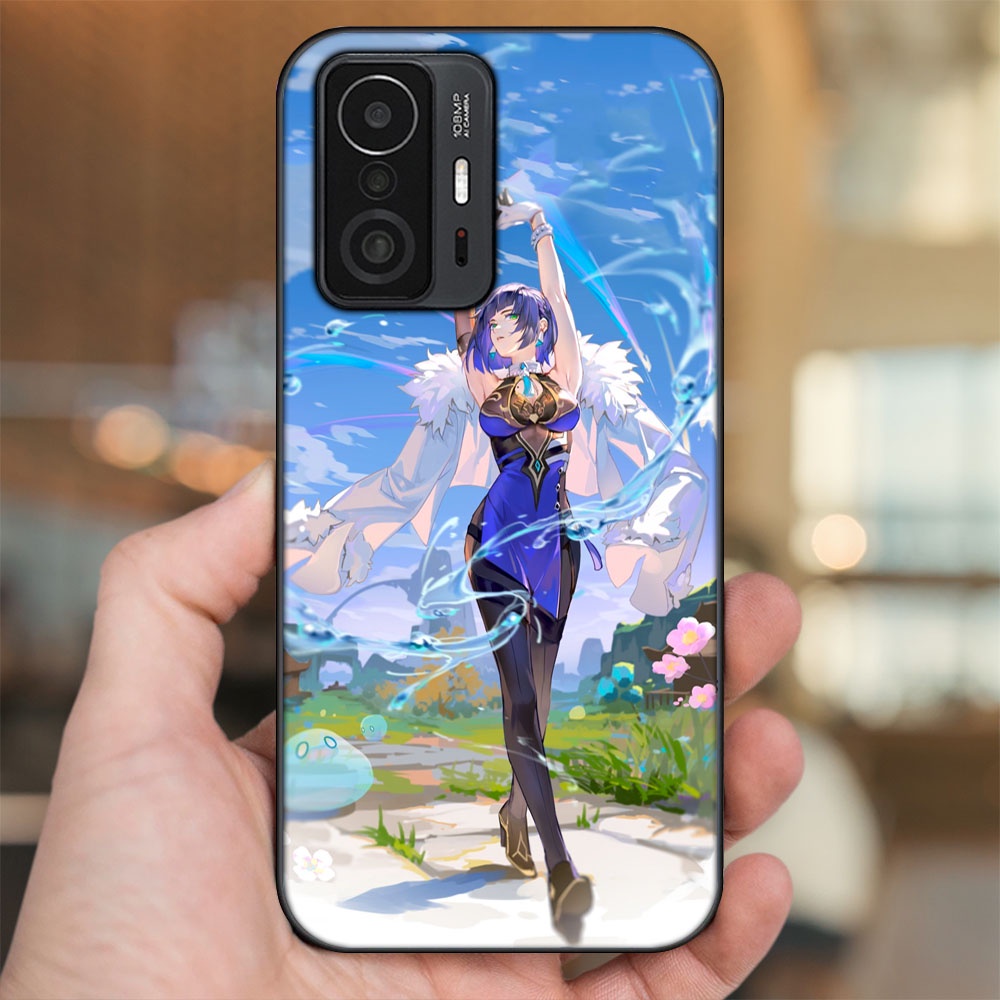 Ốp lưng Xiaomi 11T Pro 5G viền đen in hình Yelan Genshin Impact