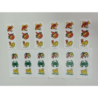 10 bộ tem dán bầu cua dán 30 hột