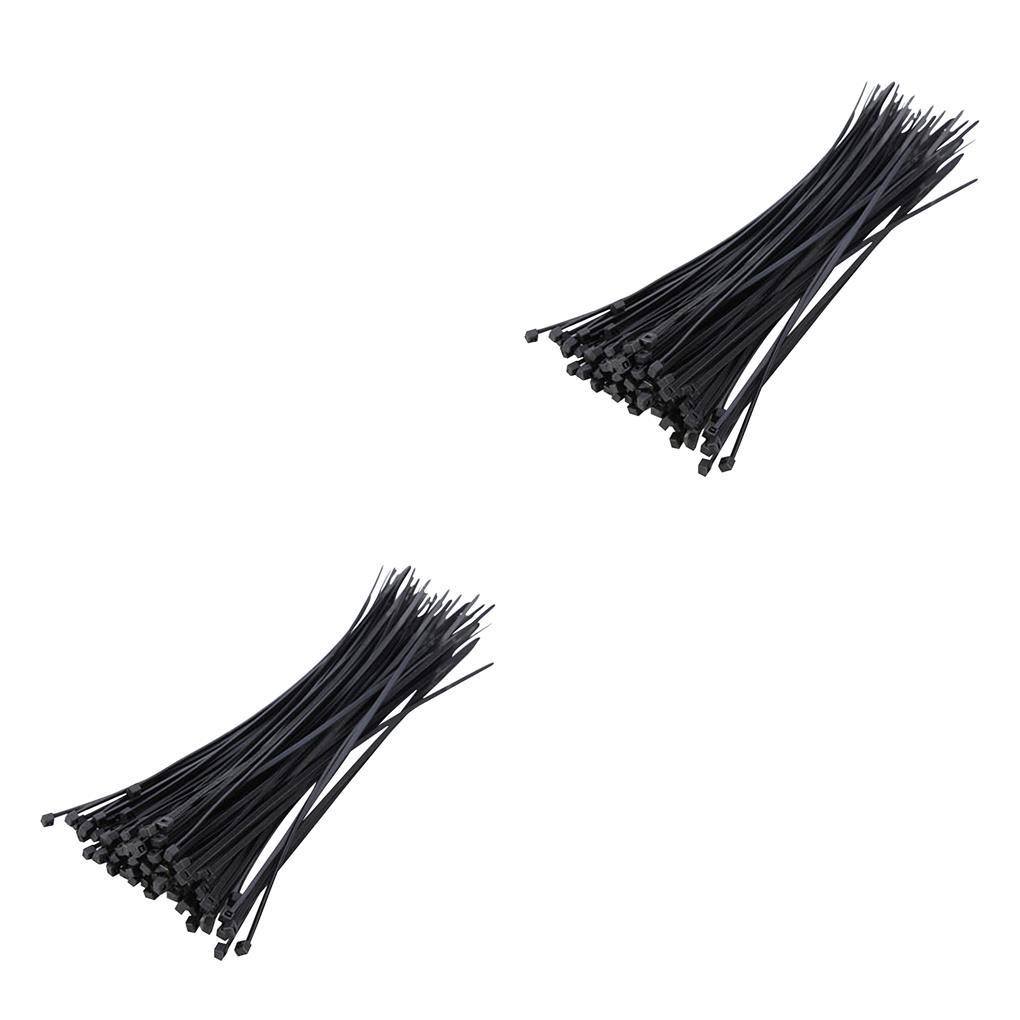 1 / 2 / 3 / 5 Dây Rút Nhựa Nylon Tự Khóa 3x150mm Màu Đen Có Thể Tái Sử Dụng