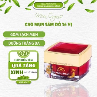 Kem dưỡng da mụn, Cao mụn sâm đỏ 36 vị chính hãng, giảm mụn, dưỡng trắng da, phục hồi da, chăm sóc da, Meea Organic