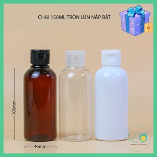 Chai 150ml tròn lùn nắp bật
