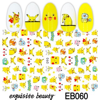 Sticker dán móng hình pikachu
