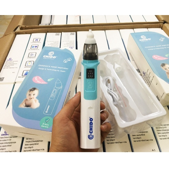 Máy hút mũi CHIDO ZLY-018 mẫu mới 2022  cho bé và người lớn - Pin sạc, 6 cấp độ - Chính hãng
