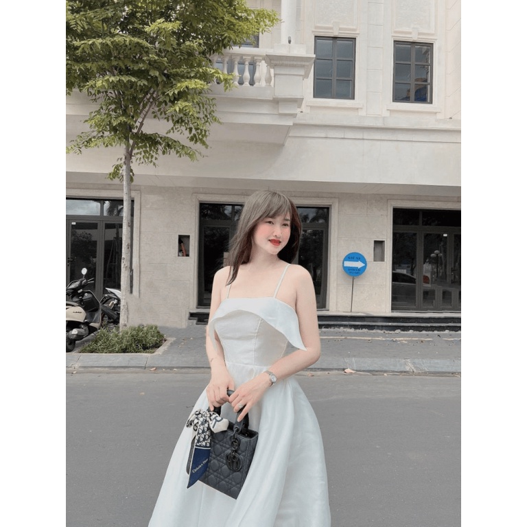 ĐẦM XINH LẠI VỀ | ĐẦM TAPTA HAI DÂY BÈO NGỰC KIỂU DÁNG XÒE DÀI SIÊU CHANH SẢ MẶC ĐI TIỆC THÌ HẾT NƯỚC CHẤM UP