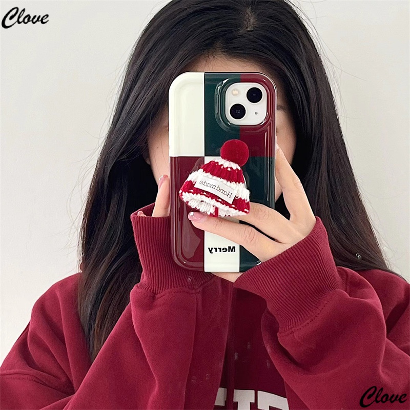 Ốp Điện Thoại Mềm Chống Sốc Họa Tiết Kẻ Sọc Đơn Giản Phong Cách Giáng Sinh Cho Iphone 11 12 13Promax 14