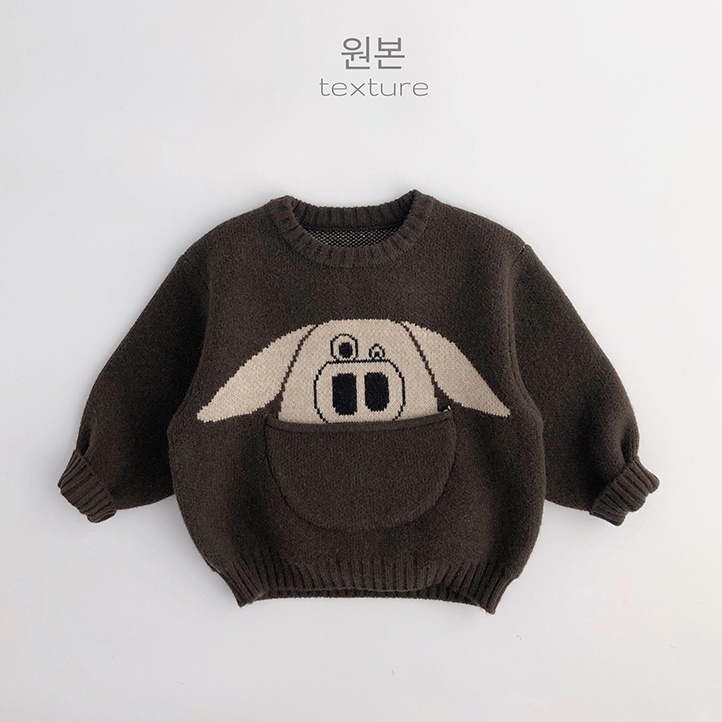 Áo Sweater Thu Đông Chui Đầu Mềm Mại Có Túi Lớn In Họa Tiết Hoạt Hình Nhật Bản Cho Bé Trai Và Gái