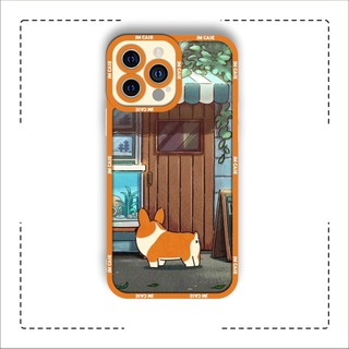 Ốp lưng iphone samsung xiaomi oppo cạnh vuông JMCase Chó Corgi Anime Scene Dễ Thương