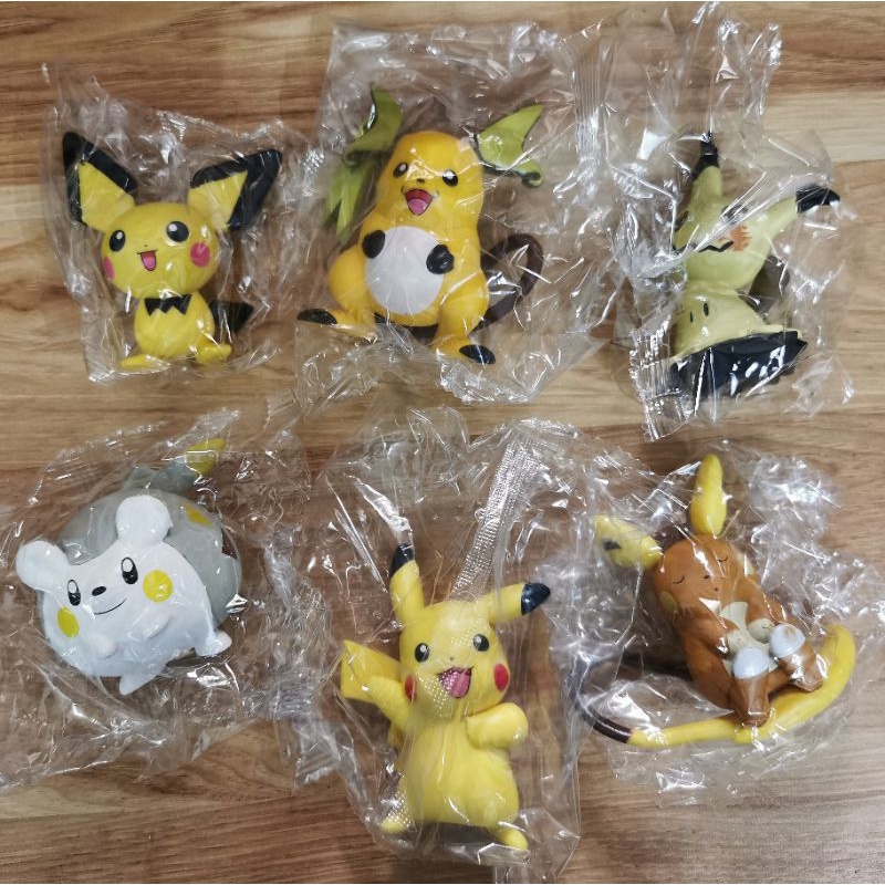 Bộ mô hình 6 Pokemon Pikachu Pichu Raichu Raichu-Alola Mimikyu Togedemaru xinh xắn dễ thương - Kumy Shop