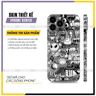 Miếng Dán Skin Pattern Black White IPhone 7/14 Pro Max |SK_IPPT100| Chất Liệu Cao Cấp, Hình In sắc Nét, Khuôn Cắt CNC