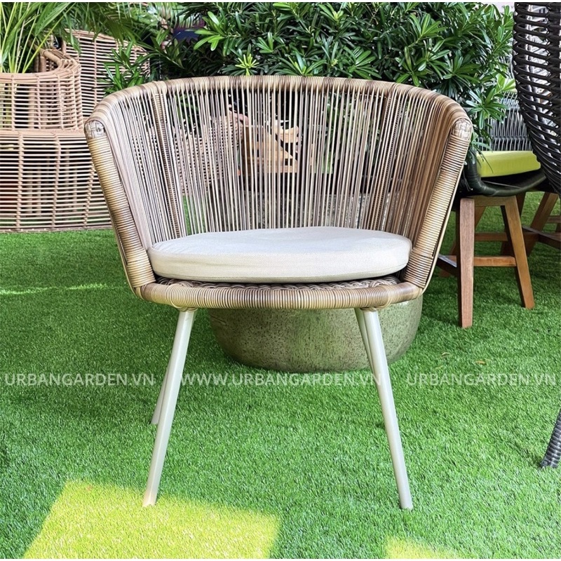 Ghế Thư Giãn Mây Nhựa Bistro - Ban công | Ngoài trời | Sân Vườn | Bãi Biển | Phòng khách