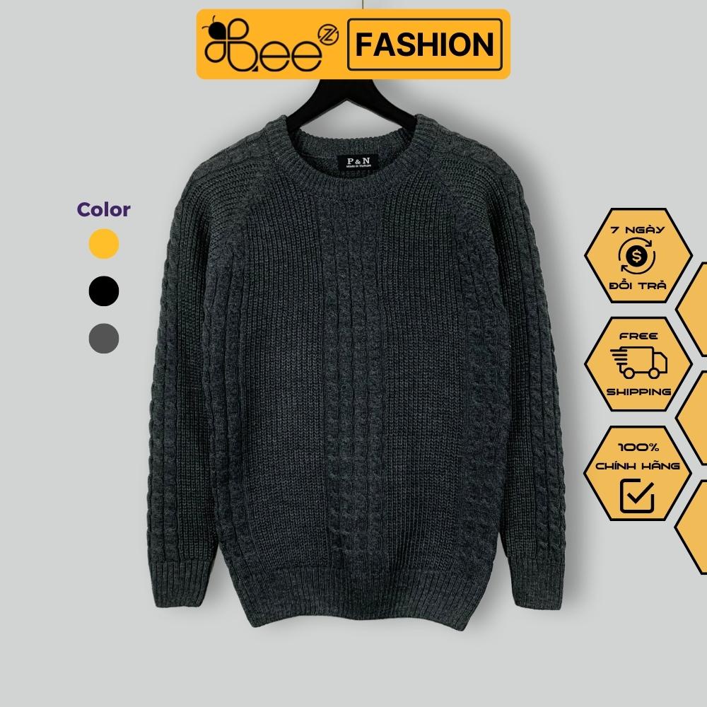 Áo len nam cổ tròn Hàn Quốc BEEZ form rộng len dệt kim cao cấp AL25