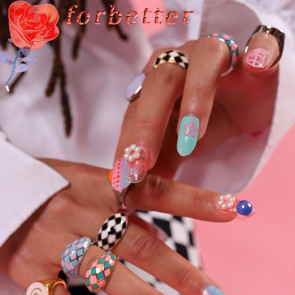 Nhẫn Đeo Tay Tráng Men Nhiều Màu Thời Trang Hàn Quốc Cổ Điển Sáng Tạo Cho Nữ