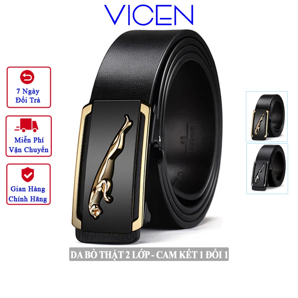 MÃ VICEN30K250 GIẢM 15% TỐI ĐA 30K Thắt Lưng Nam VICENZO Da Bò Thật Hai