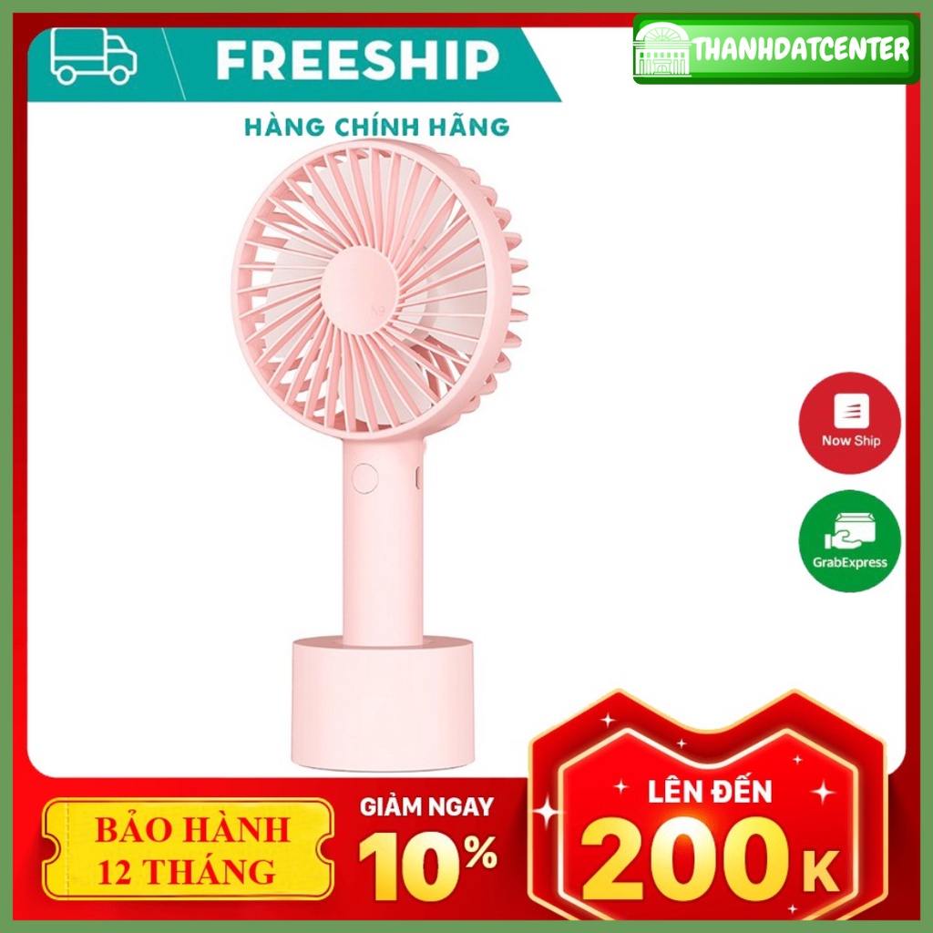 Quạt Mini Cầm Tay Tích Điện 4 Cánh Pin Sạc Có Đế Để Bàn 💥SIÊU HOT💥