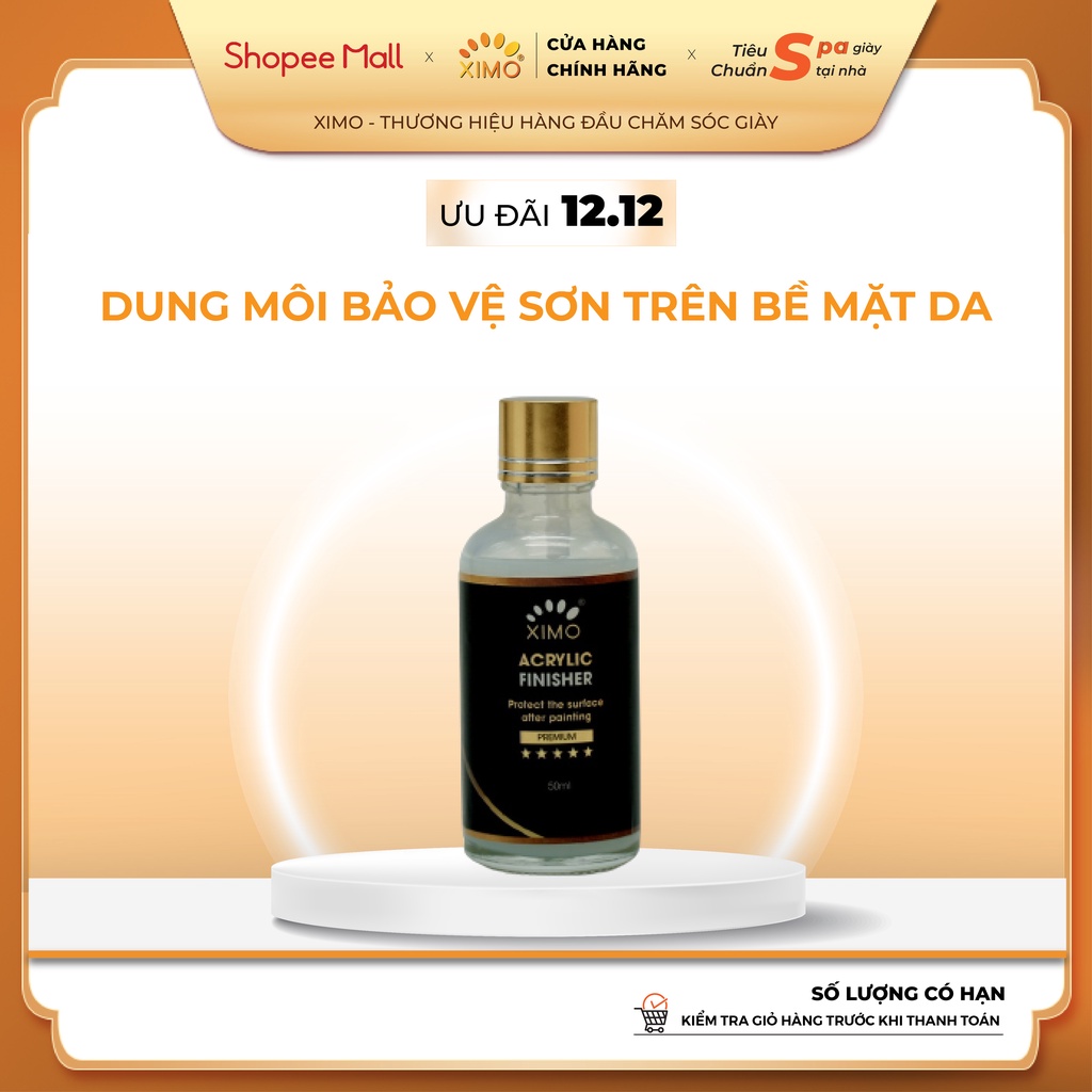 Dung môi Acrylic Finish bảo vệ màu sơn trên bề mặt, chống oxy hóa vàng, bay màu Ximo 50ml XI19