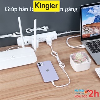  Vỉ 20 Nẹp Nhựa - Kingler Giữ Dây Kẹp Dán Tường Giữ Cố Định Dây Điện Cáp Máy Tính Cáp Mạng - 5733 