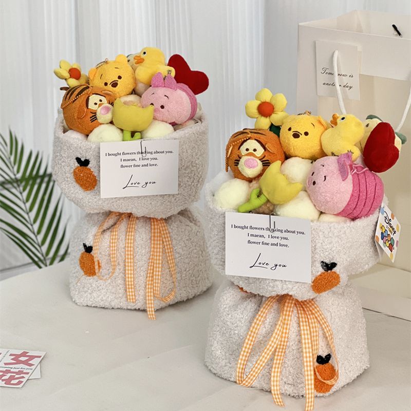 Bó Hoa Gấu Pooh / Hổ / Hổ Nhồi Bông Đáng Yêu Cho Bé Gái 10 Tuổi