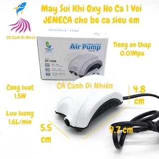 Máy sục sủi khí oxy 1 vòi 1.5w jeneca ap-1688 cho hồ cá máy oxy ap1688
