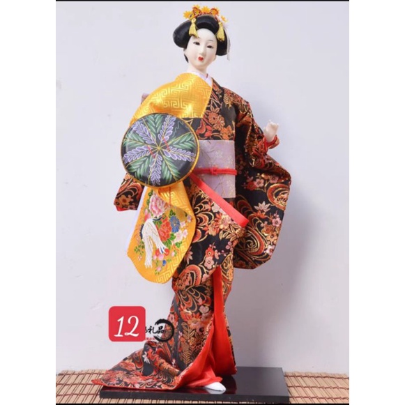 (PRE-ODER) Búp bê Geisha Nhật Bản mặc kimono truyền thống cao 55cm