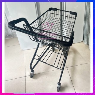 Xe đẩy siêu thị 2 tầng, Màu đen