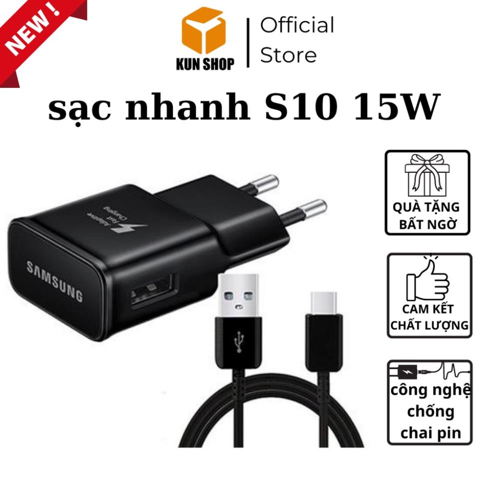 Bộ Sạc Nhanh SS 15w, Sạc Dành Cho SS - Dây Sạc Nhanh SS10, S9, S8, Note 8, Note 9 Hỗ Trợ Sạc Nhanh
