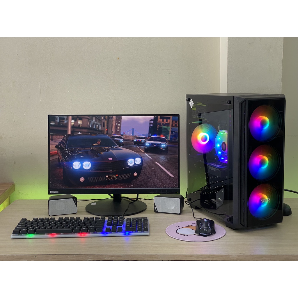 Full bộ pc led gaming màn 22" chiến Lol, FO4, CS GO, Valorant, đồ họa, photoshop xem phim giải trí bán hàng Shopee...