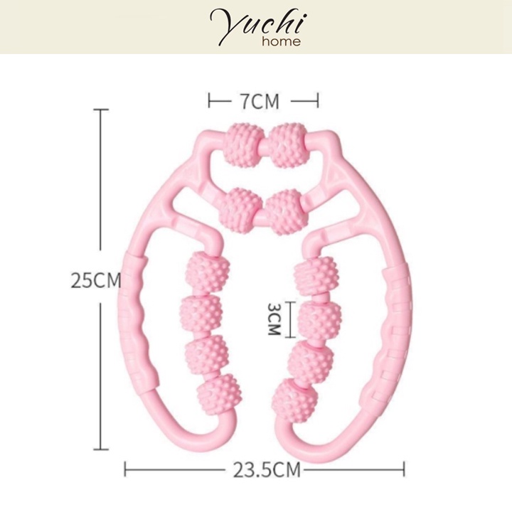 Vòng lăn massage thon gọn chân - Bản nhựa cao cấp 12 bánh - yuchihome