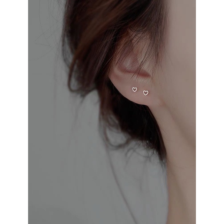 Set bông tai mini tim nhỏ