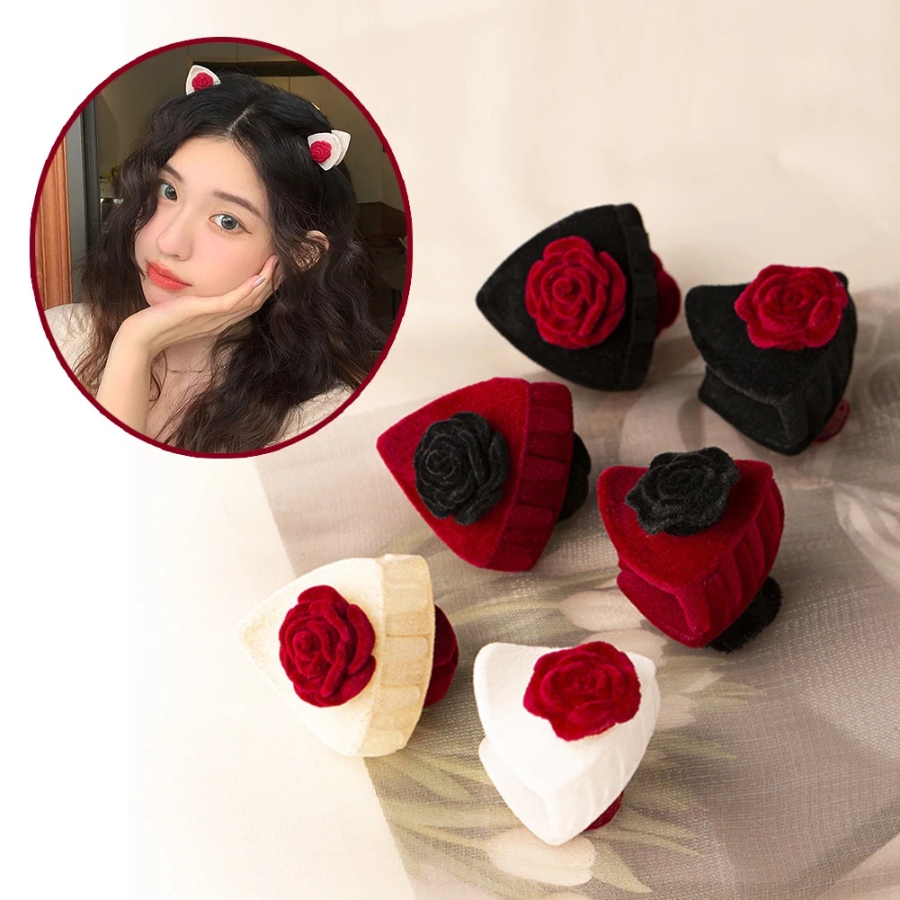 Kẹp Tóc Hình Tai Mèo Dễ Thương Phong Cách Vintage