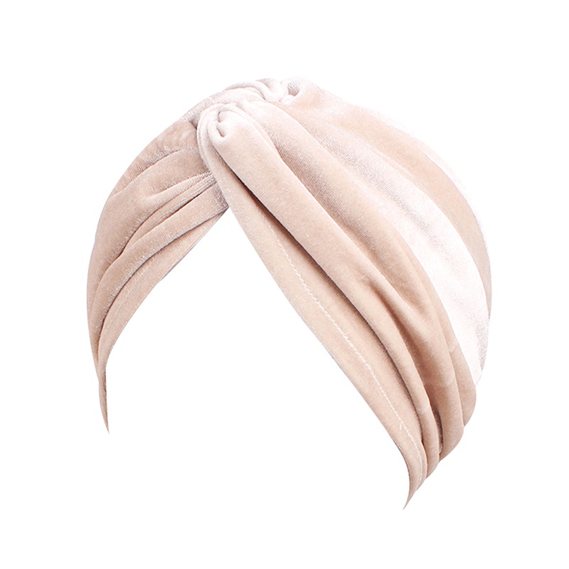 1 Mũ Turban Bằng Vải Nhung Màu Sắc Thời Trang Dành Cho Nữ
