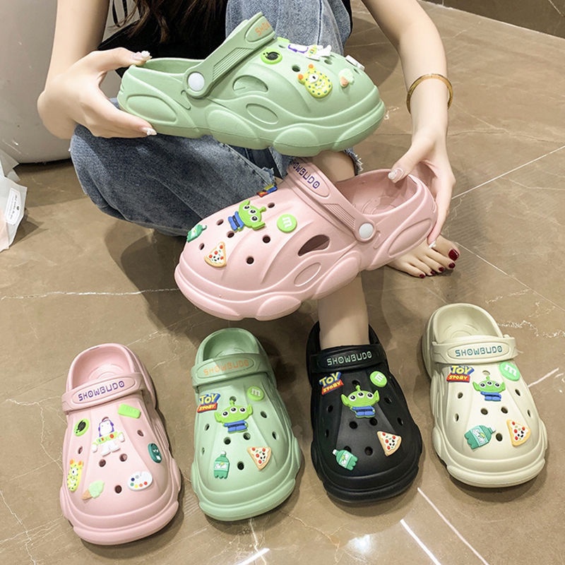 Dép Đi Biển Đế Dày Chống Trượt Chống Mùi Họa Tiết Hoạt Hình Buzz Lightyear Thời Trang Mùa Hè Cho Nữ