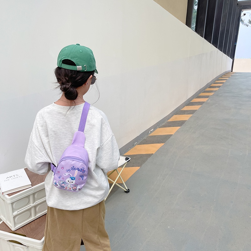Túi Đeo Chéo Ngực In Hoạt Hình Dễ Thương Cho Bé