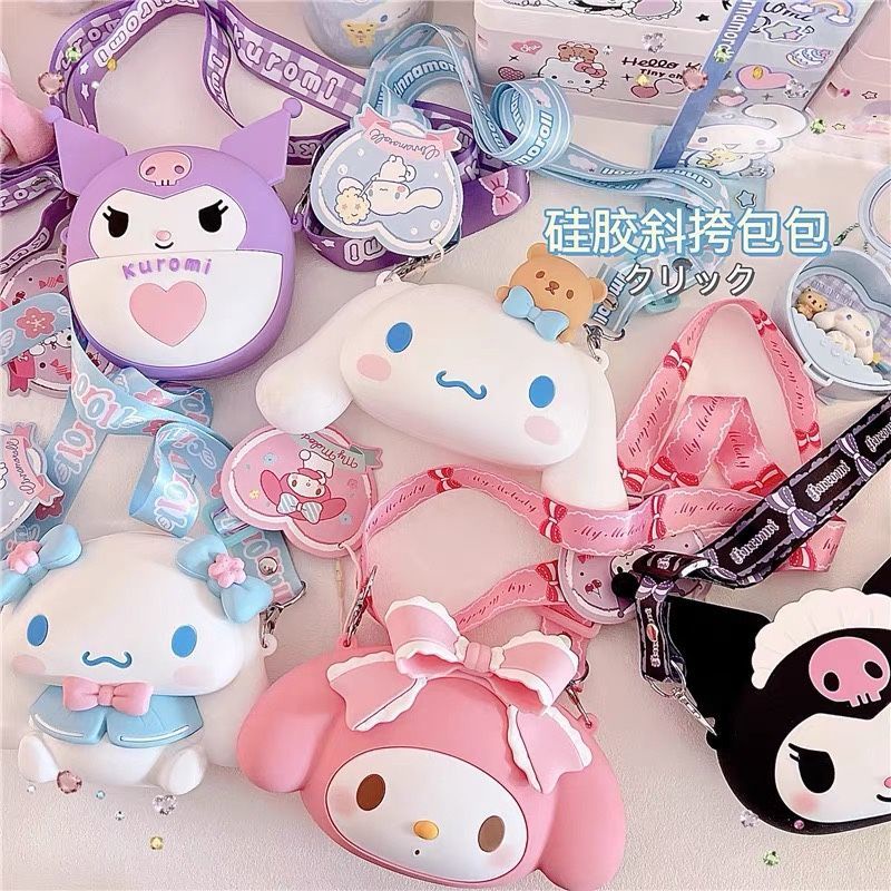 Túi Đeo Chéo Trẻ Em. Túi Xách Đeo Vai Họa Tiết Mèo Hello Kitty Cún Cinnamon Đáng Yêu Dành Cho Bé Gái