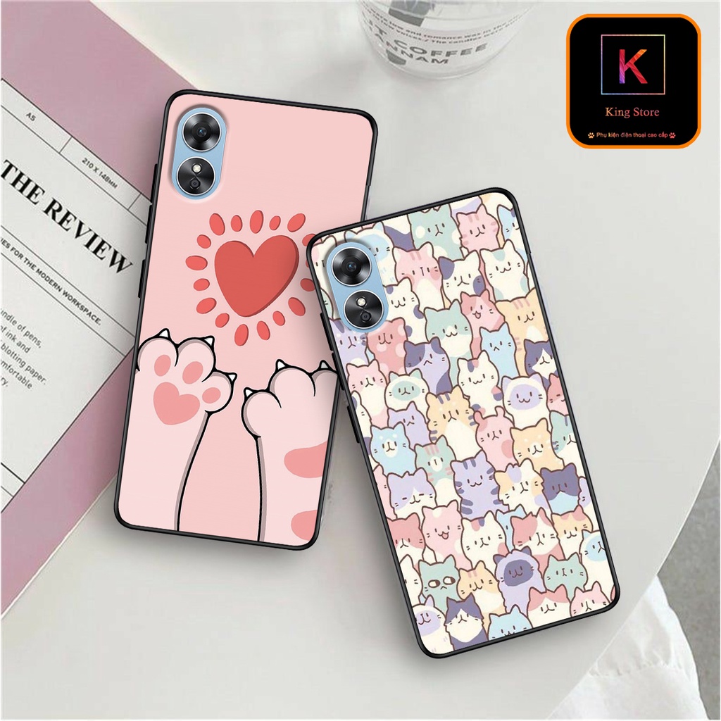 Ốp lưng Oppo A17 - A17k in hình LoveCat - Chất liệu TPU cao cấp