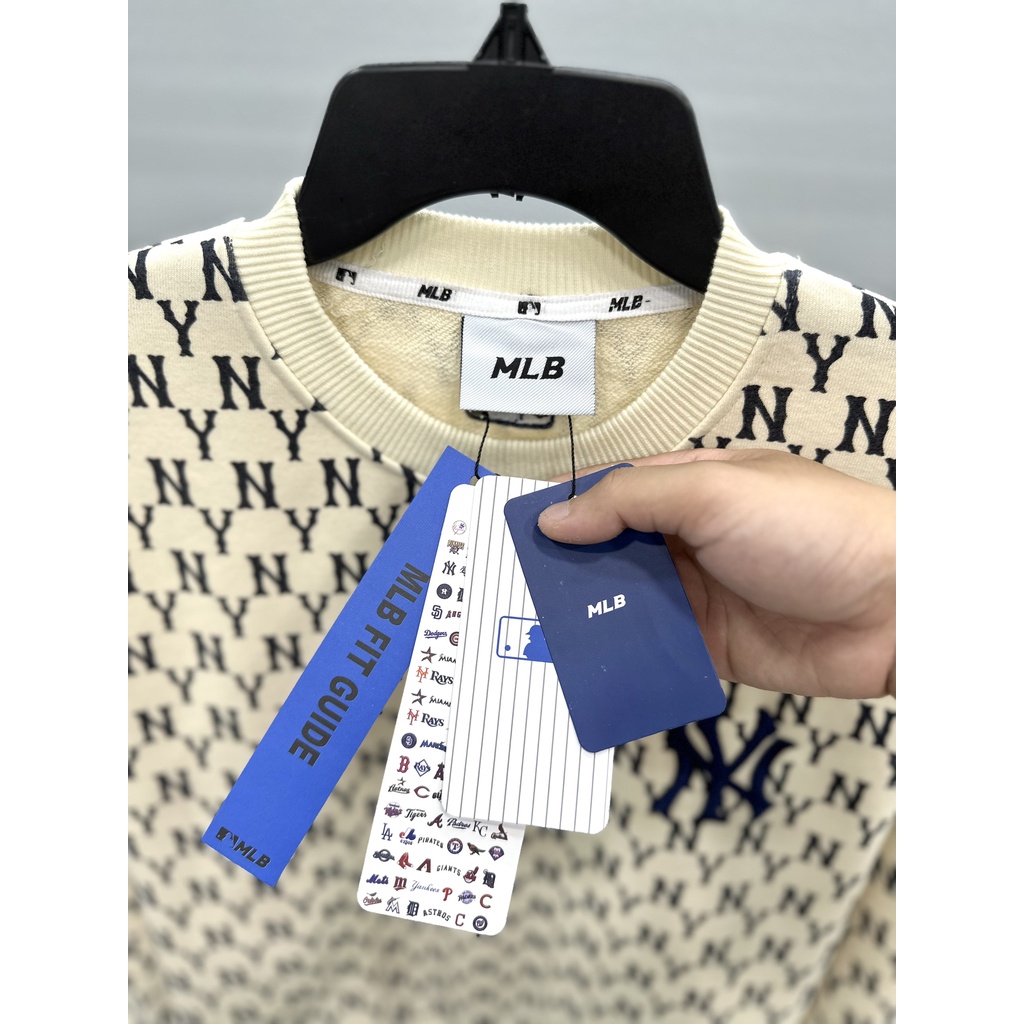 Áo Sweater  MLB Monogram Vải Chân Cua cotton 100% The Laz