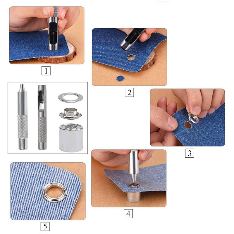 Set 100 Vòng Đệm 10mm Chuyên Dụng Cho Vật Liệu Da / Tarpaulin