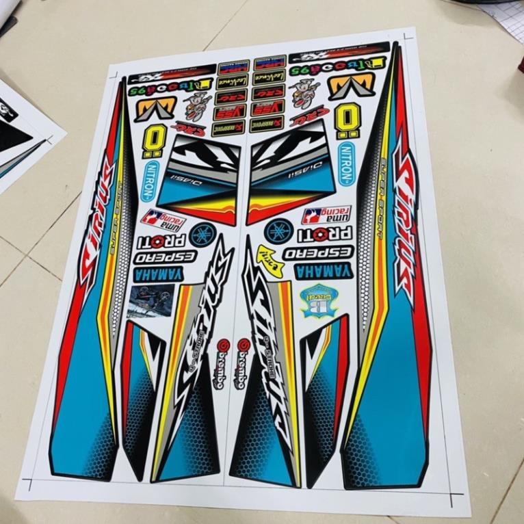 FREE SHIP + QUÀ TẶNG Tem rời xe Sirius xanh đen