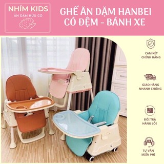 [FULL ĐỆM VÀ BÁNH XE] GHẾ ĂN DẶM HANBEI ĐA CHỨC NĂNG CHO BÉ